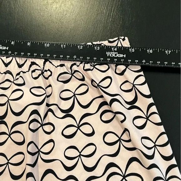 Kate Spade Pink Black Bow Print Short Sleeve & Pants Pajama Set Womens Large - Picture 12 of 13